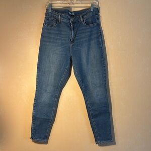 Old Navy High Rise Blue Jeans - Rockstar, super skinny, Built -in Warm EUC